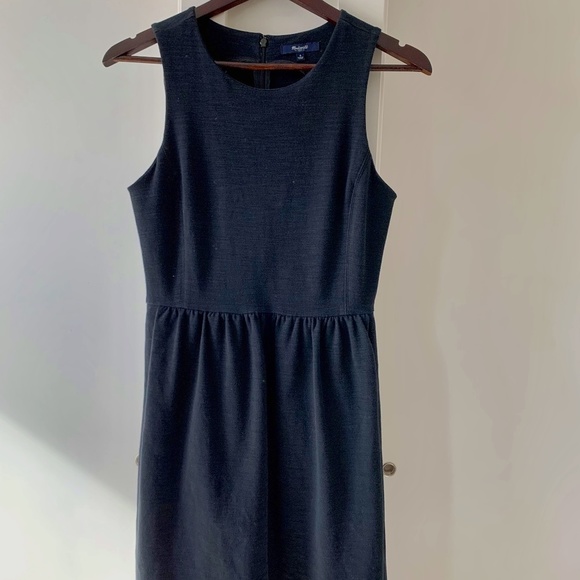 🛹 Madewell 👩🎓 Blackjersey Fit and Flare Dress - Picture 2 of 10